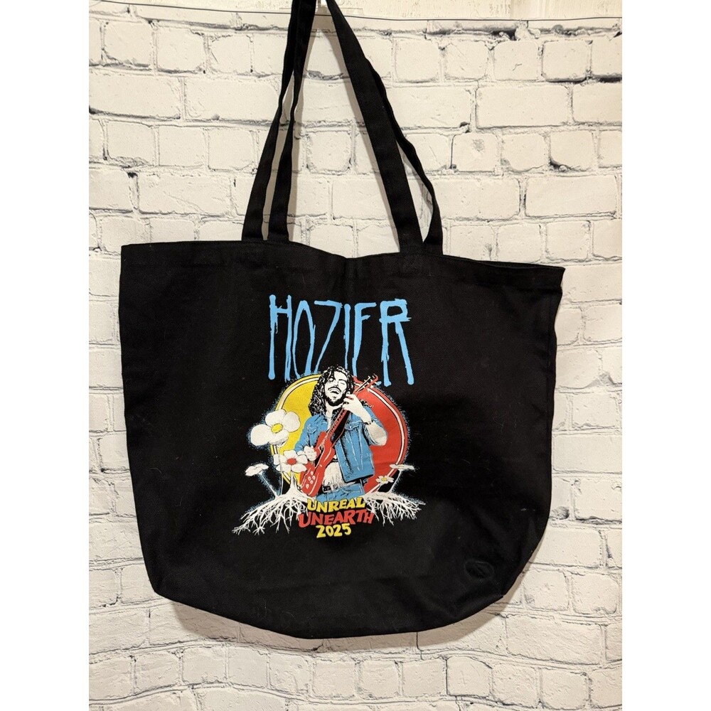 Hozier 2025 Flower Concert Tour Black Printed Graphic Tote Bag